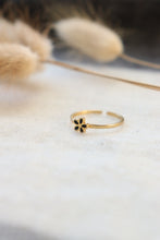 Charger l'image dans la galerie, Bague Fleur noire